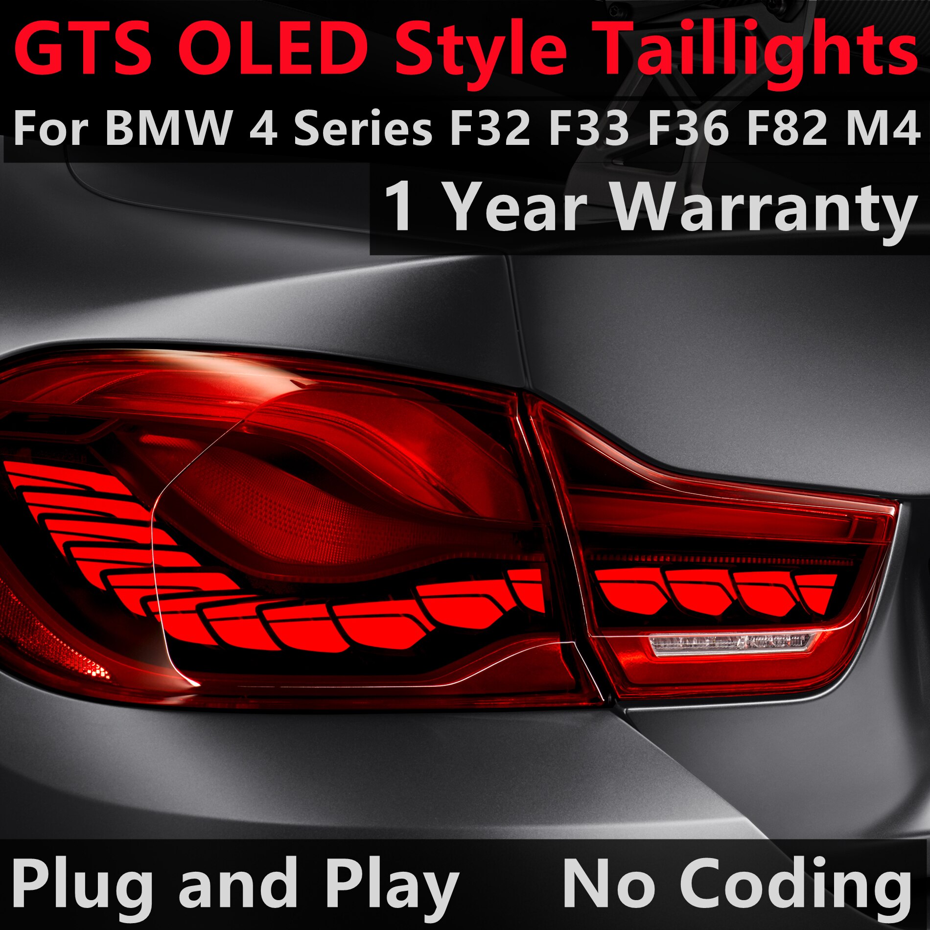 GTS OLED Ÿ BMW 4 ø F32 F33 F36 F82 F83 M4..
